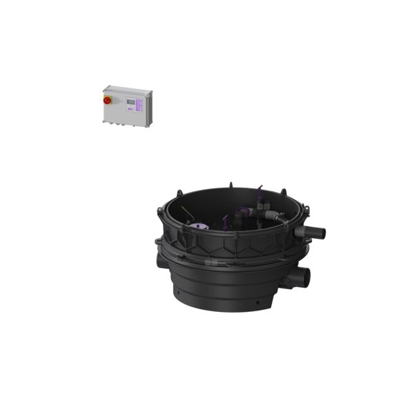 MODUŁ TECHNICZNY MONO ECOLIFT XL POMPA 400V SPF1500-S3 z automatyczną klapą zwrotną do ścieków szarych do swob. ustawienia lub połączenia ze studz.