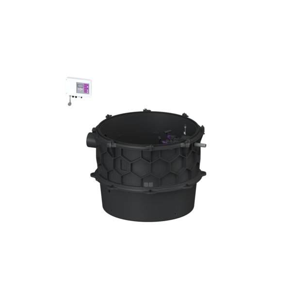 Moduł techniczny przepompowni Aquapump XL Duo, z szafką Comfort z pompą GTF 500-S1, poj. użytk. 90 l