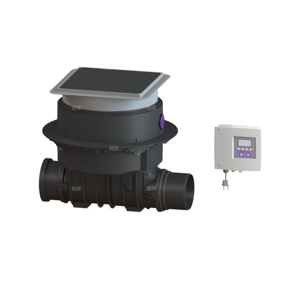 Automatyczny zawór zwrotny (zasuwa burzowa) Staufix FKA Komfort DN150 z czarną pokrywą