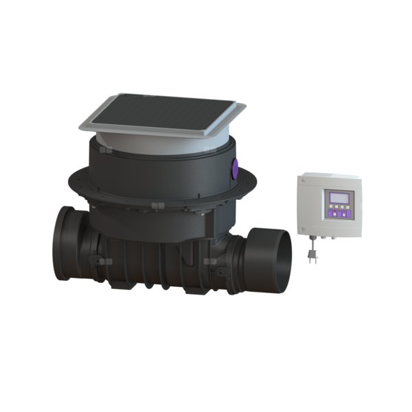 Automatyczny zawór zwrotny (zasuwa burzowa) Staufix FKA Komfort DN200 z czarną pokrywą