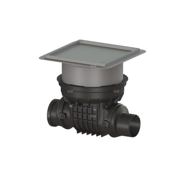 Korpus/czyszczak DN 125 z pokrywą pod płytkę