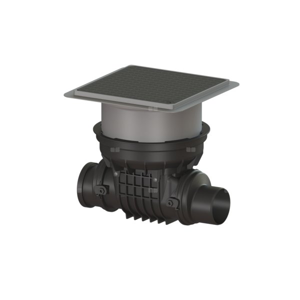 Zawór zwrotny (zasuwa burzowa) Staufix DN 125 z 1 klapką z tworzywa z pokrywa czarną