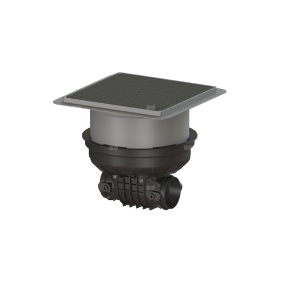 Korpus Staufix 2-klapowy z pokrywą czarną DN 90-100