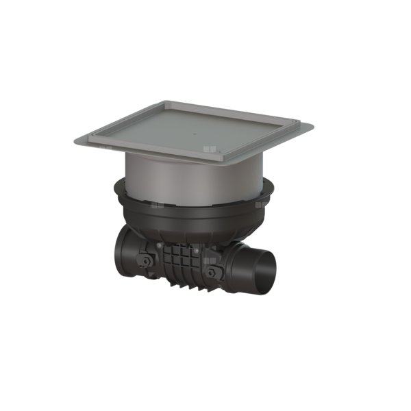 Zawór zwrotny (zasuwa burzowa) Staufix DN 100 z pokrywą pod płytki z dwoma klapami z tworzywa