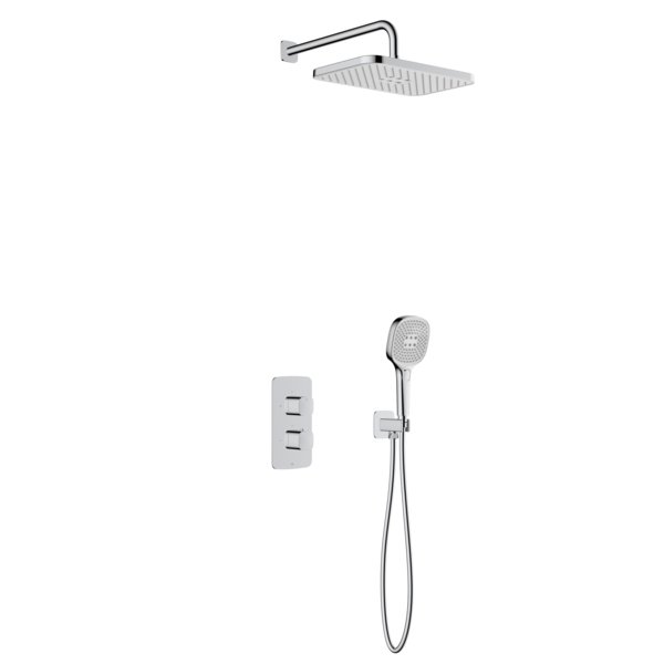 Zestaw natryskowy Malaga, termostatyczny, podtynkowy, chrom