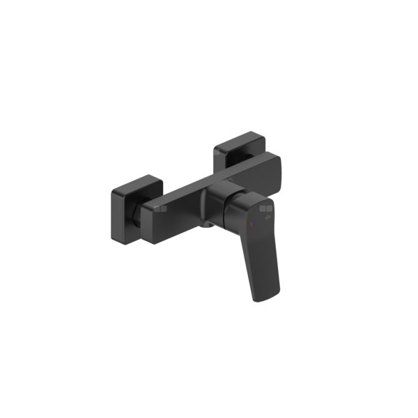 Bateria Malaga, natryskowa, ścienna, black