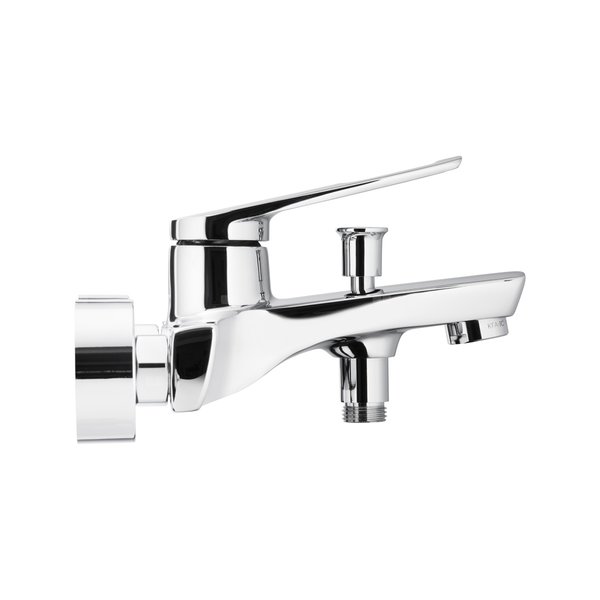 Bateria wannowa ścienna KFA Armatura AMAZONIT, kolor chrom