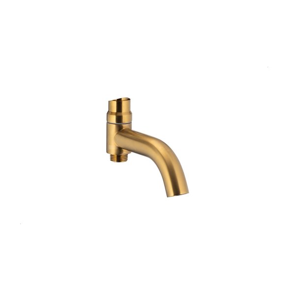 Wylot wannowy MOZA do bat. termostatycznej natryskowej z deszczownicą, brushed gold
