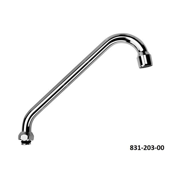 Wylewka do armatury sanitarnej typ F 16 mm M22x1,5 KFA Armatura górna długość 120 mm mosiądz chrom