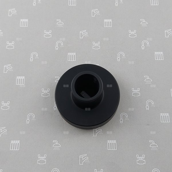 Uchwyt rury z rozetą do deszczowni MOZA, LOGO BLACK