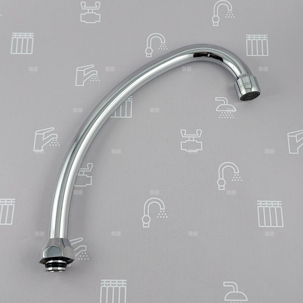 WYLEWKA F FI18/H=185 MM, G3/4" Z NAPOWIETRZACZEM STRUMIENIA CHROM (BAT. STANDARD PO 2020R.)