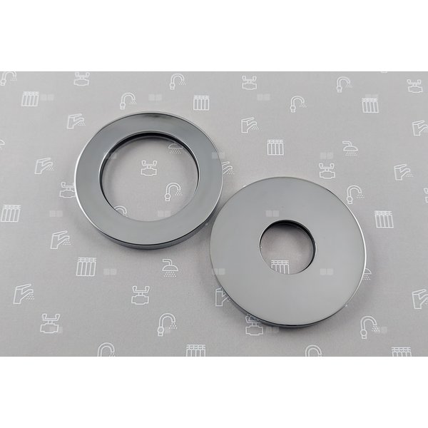 Komplet rozet z uszczelkami do baterii umywalkowej podtynkowej MOZA CHROM