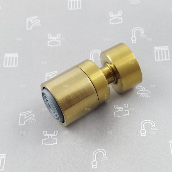 Przegubowa końcówka wylotu z napowietrzaczem do baterii bidetowej MOZA GOLD