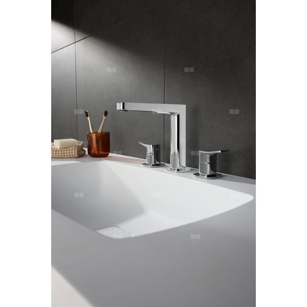 MALAGA CHROM bateria umywalkowa 3-otworowa stojąca