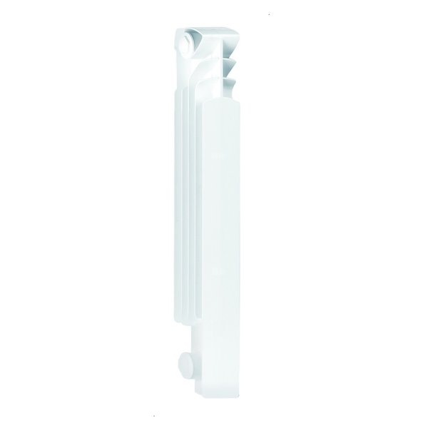 Grzejnik żeberkowy KFA Armatura G500F/1 aluminium, podłączenie boczne 572 x 80 mm, kolor biały (RAL 9010)