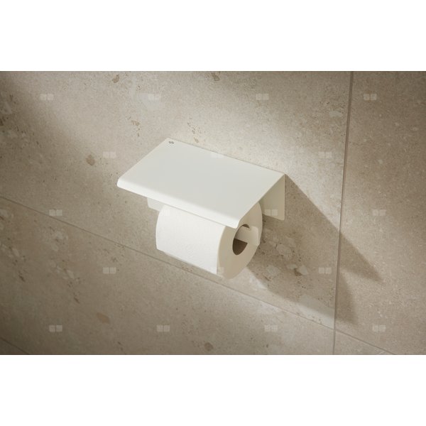 Uchwyt na papier toaletowy z półką WHITE