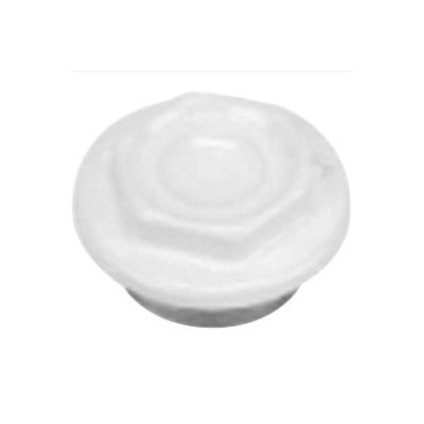 Korek do grzejnika G 500 C, E, F prawy KFA Armatura, stal nierdzewna, kolor biały RAL9010 do grzejników