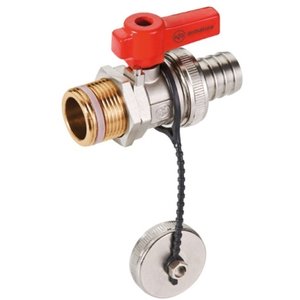 Zawór kulowy wodny spustowy ze złączka i zaślepką 1/2"