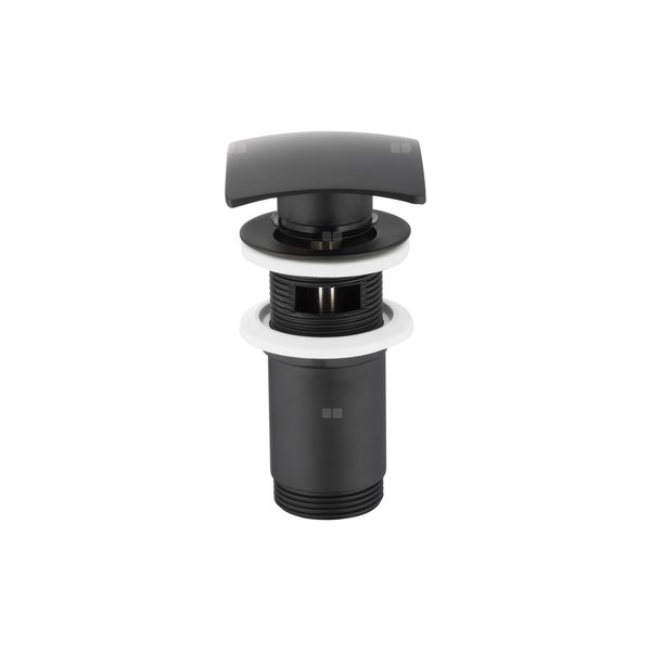 Zestaw odpływowy do umywalki KFA Armatura Klik-klak Czarny 1 1/4'', przycisk Kwadrat