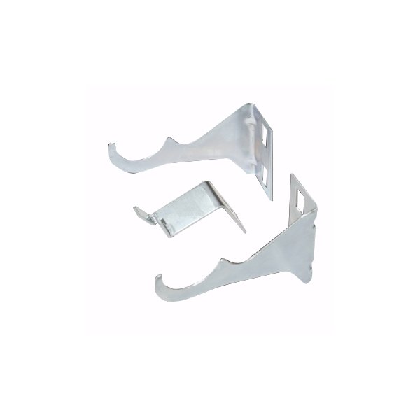 Komplet wsporników KFA Armatura, stal nierdzewna, kolor biały RAL9010 do grzejników