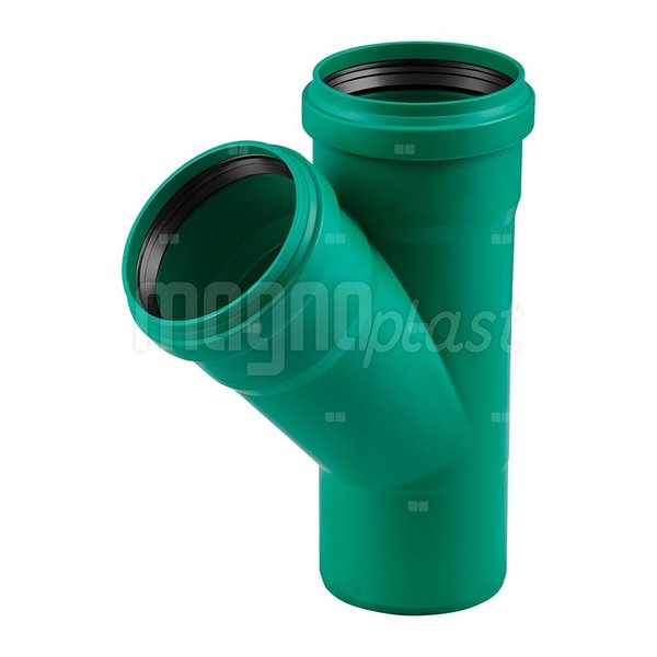 Trójnik MAGNAPLAST KG 2000 KGEA 45' PP-md DN 160 (ww x ww x wz), kolor zielony