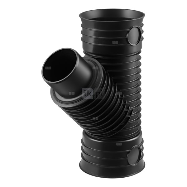 Trójnik MAGNAPLAST MAGNACOR MCEA-KG 45' PP DN 200 (ww x ww x wz), kolor czarny