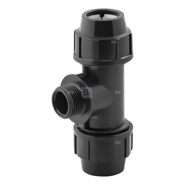 Trójnik skręcany z gwintem zewnętrznym do rur PE PN16 20 mm x 1/2