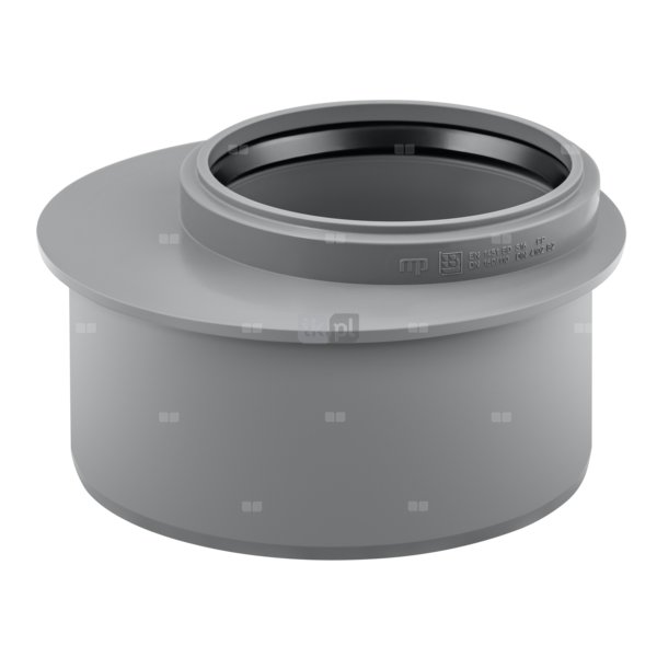 Złącze krótkie MAGNAPLAST HT PLUS HTR redukcja, PP (szary), DN 160 x DN 110 (ww x wz), do kanalizacji