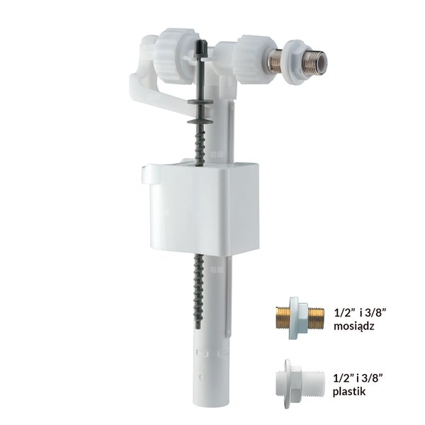 Zawór napełniający UNIWERSALNY boczny 1/2 mosiądz