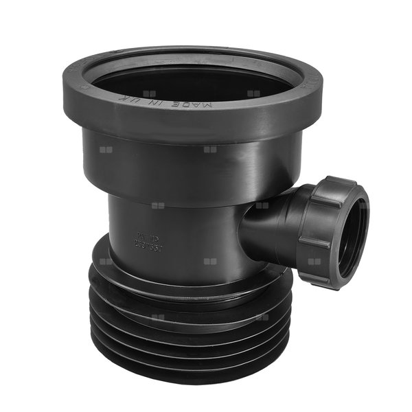 Łącznik kanalizacyjny 110mm z wyjściem 110mm i odejściem 40mm czarny