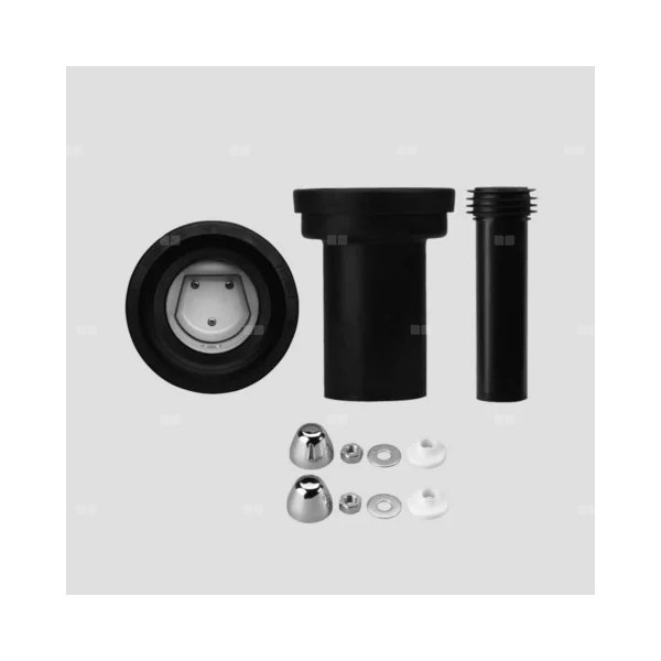 Komplet przyłączeniowy do WC wiszącego z klapą przeciw gryzoniom DN 90, 180 mm