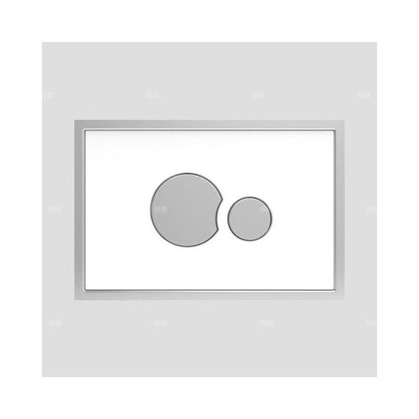 Przycisk spłukujący MERFLOW-ABU SG706, biały/chrom-połysk