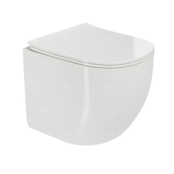 Miska wisząca WC MERLITA Rimless z deską wolnoopadającą slim