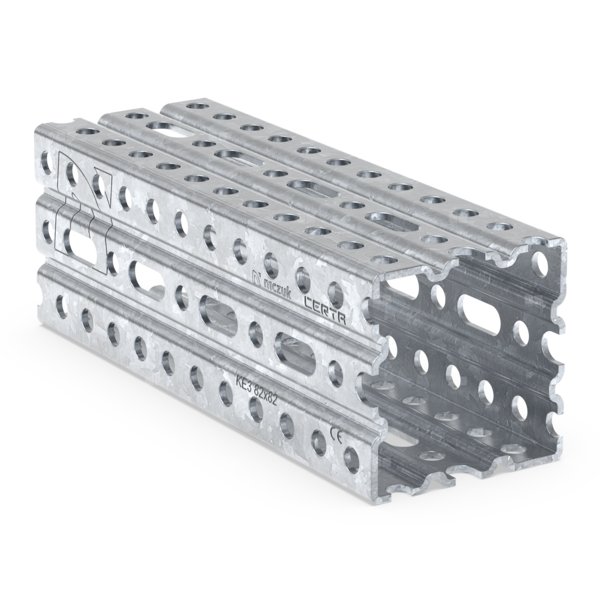 Szyna montażowa NICZUK KE, dł. 3000 mm, stal nierdzewna (ocynk ogniowy)