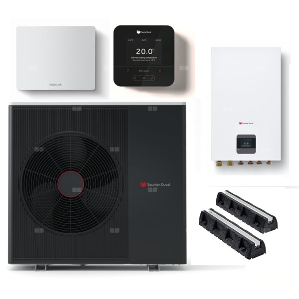 Pompa ciepła powietrzna monoblok GeniaAir Classic HA 11-7.1 O 400V + Moduł ścienny HE 9-7 W + Regulator SRC 720 + Moduł internetowy SR 940 + stopy amort.