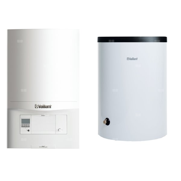 Pakiet - Kocioł gazowy jednofunkcyjny VAILLANT ecoTEC pro VC 186/5-3 kondensacyjny wiszący 5.7 - 20 kW + Czujnik c.w.u. + Zasobnik c.w.uVIH R 120/6B