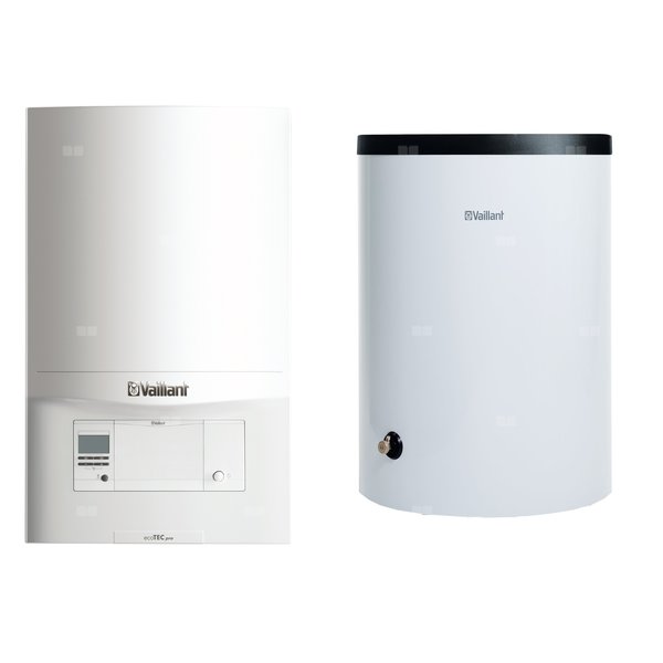 Pakiet - Kocioł gazowy jednofunkcyjny VAILLANT ecoTEC pro VC 186/5-3 kondensacyjny wiszący 5.7 - 20 kW + Czujnik c.w.u. + Zasobnik c.w.uVIH R 150/6B