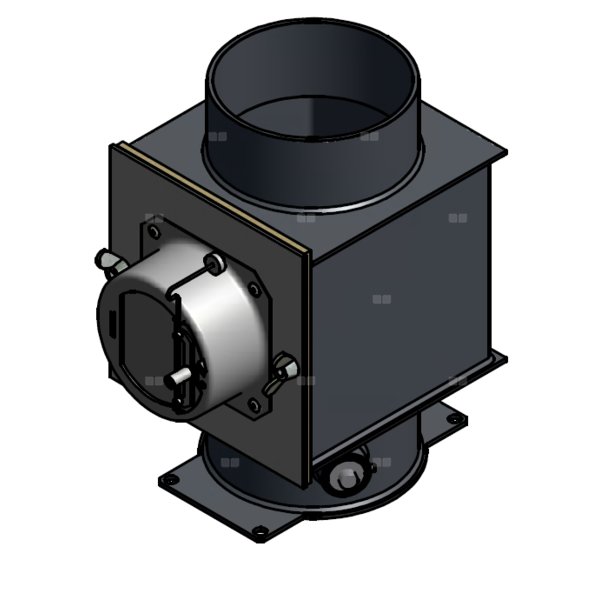 Regulator ciągu kominowego kpl. (regulator + adapter czopucha)