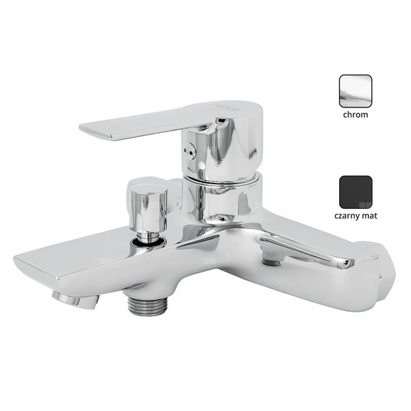 84403 Bateria WEGA wannowa naścienna chrom bez akces.głowica 35