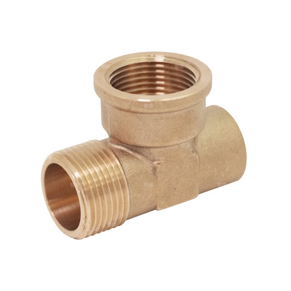 Trójnik PERFEXIM PHA-318 mosiądz (wzmocniony, pod odpowietrznik) 1'' x 1/2'' x 1'' (GZ x GW x GW), PN16 bar