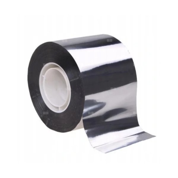 Taśma samoprzylepna QIK metalizowana 100 mm x 50 m, tuleja plastikowa 1'', paczka 48 szt.