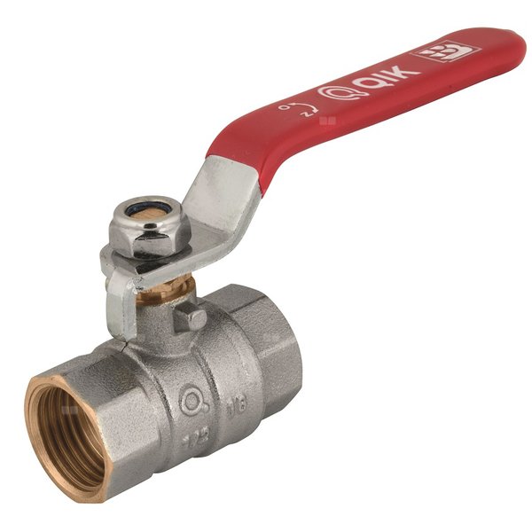 Zawór kulowy QIK 01 mosiądz, PN30 1 1/2'' GW, uchwyt: rączka