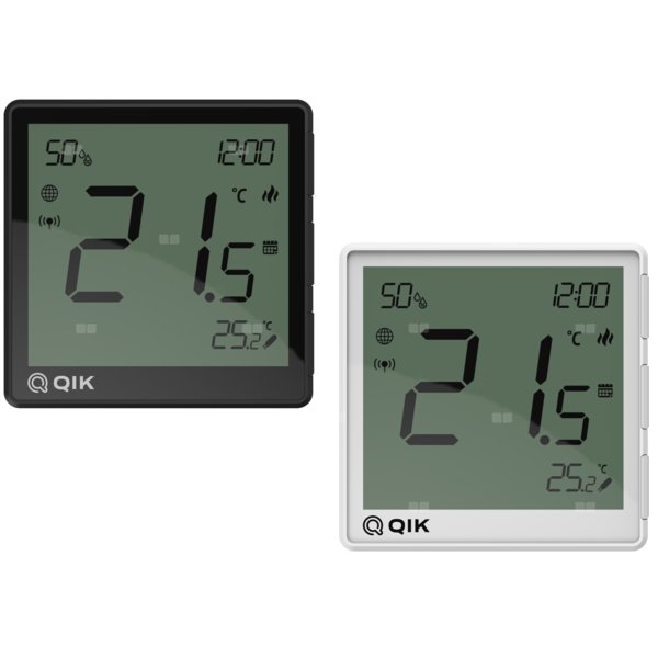 Regulator temperatury internetowy QIK Natynkowy, biały