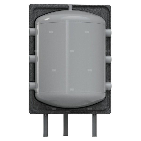 Zasobnik buforowy Reflex Storatherm Heat Mini H 100 do instalacji grzewczych, kolor szary, 4 bar, z przyłączami poziomymi