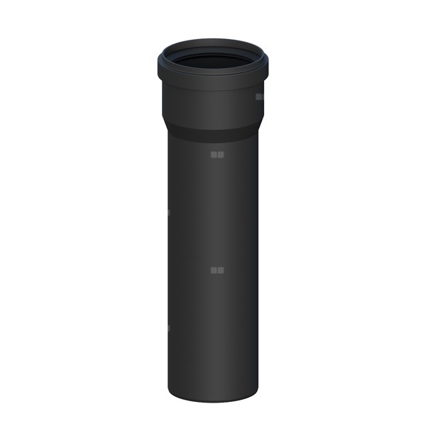 PP Rura prosta L250mm DN60mm odporna na promieniowanie UV z uszczelką [EPDM]