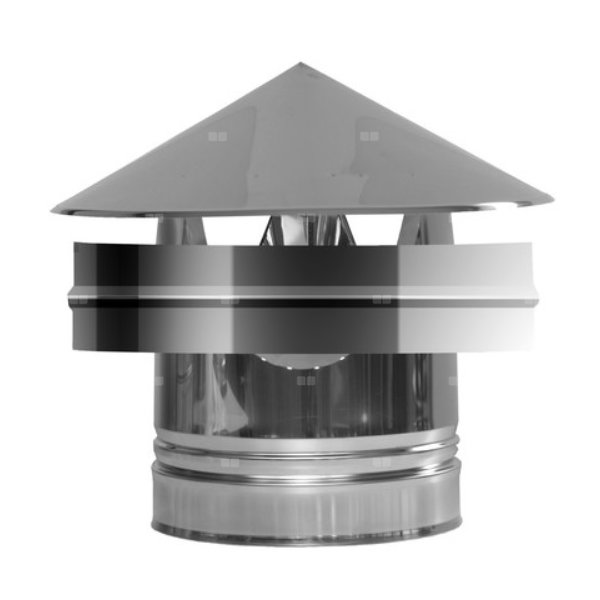 Daszek przeciwwietrzny z zamknięciem izolacji DN130, DW 316L