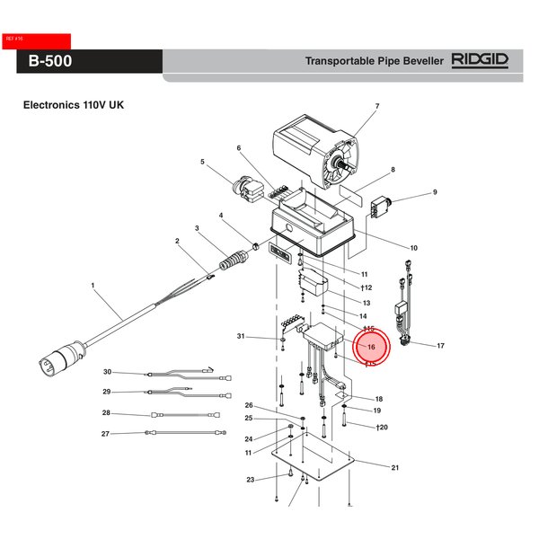 Zespół PCB, kompletny 110 V UK