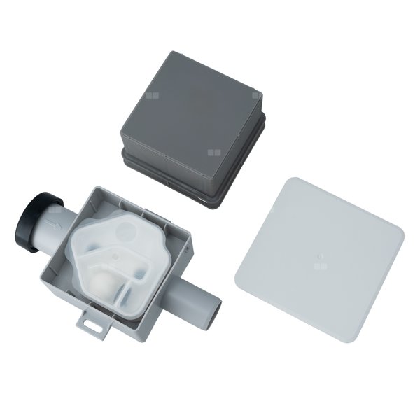 Syfon podtynkowy Ivensis ISN32 R14 do skroplin DN32 - 100x100 mm