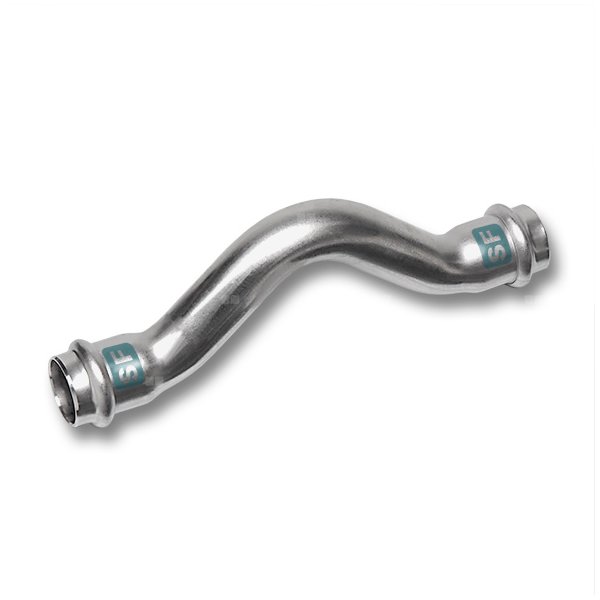 Obejście SANHA NiroSan SF, stal nierdzewna, 15 mm (zw x zw)