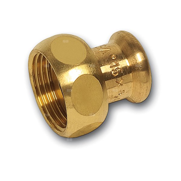 Śrubunek SANHA Press dwuczęściowy, Cu, 15 mm x 1'' (zw x GW)